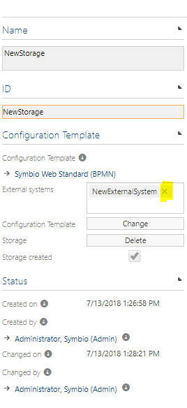 Remove external system