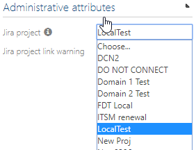 Jira Project Selection