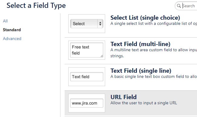 URL field type